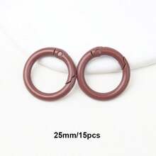 15入 25mm 彩色漆面彈簧扣勾 金屬連接環 畢業禮物 DIY 鑰匙圈 書環 包包吊飾 學生紀念品手工配件 - 25mm烤漆彈簧扣 - 查看 19