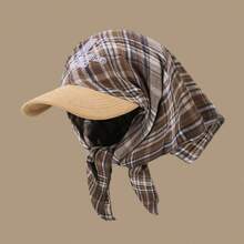 1pc Vintage Star Print Headscarf Hat For Men And Women,  Summer, Provides Sun Protection And Face Coverage, Hip-Hop Style Cap, Vacation And Travel - 星空-黑色 - 查看 6