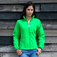 Result Womens/Ladies Core Fashion Fit Fleece Top/Full Zip Jacket - Vivid Green - View 2