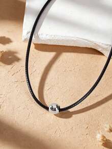 Bead Decor Choker - Black - View 3