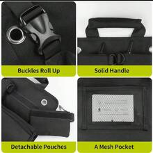 Tool Bag, Roll-Up Tool Bag, Detachable 6-Compartment Tool Organizer For Mechanics, Electricians And Hobbyists - A - View 6