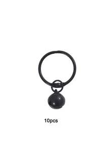 10/20 piezas anillos de llavero de campana de aleación de zinc esmaltada de colores, estilo Ins, anillos de llavero divididos, accesorios para hacer colgantes de manualidades con cuentas Perler, dijes para bolsos - Llavero con forma de campana pintada - Ver 16