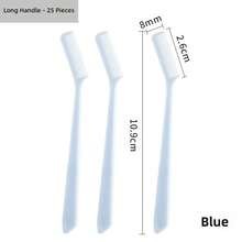 Mini Eyebrow Comb Comb, Colorful, Compact, Portable Eyelash Comb, Eyelash Beauty, Eyebrow Brush, Small Comb, Manufacturer Wholesale - Blue (25pcs/package) - View 9