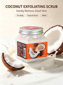 350ml 保濕椰子去角質身體磨砂膏，溫和去除死皮鹽類磨砂膏 - Coconut - 查看 2