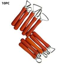 Bộ dụng cụ khắc đất sét vòng tròn 10/1 món, thép không gỉ, bộ dụng cụ tỉa vòng lặp, cán gỗ, dùng cho gốm sứ và điêu khắc - Nhiều màu - Xem 8