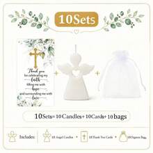 30pcs Baby Baptism Party Favor Angel Set, Includes Bags And Tags, Commemorative Gift, Baptism Guest Favor, Baby Gender Reveal, Birthday, Holiday Decoration - White - View 14