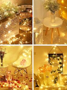 1pc 20m-3m Home Decorative LED Fairy Light String,Room Decor LED Lights, Weddings/Birthday Party Decor Light,Outdoor Yard Decor Lights String - 均碼 - 查看 18