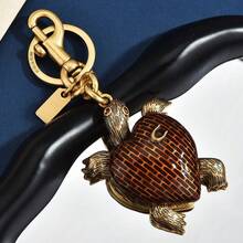 Retro Animal Turtle Keyring, Enamel Shell Tortoise Keychain For Car Keys & Backpack - Silver - View 6