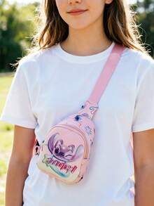 Disney 1件裝卡通時尚腰包，青少年胸包，可愛男童女童胸包，戶外運動斜挎包，迷你零錢包，多功能收納包 - 彩色 - 查看 4