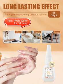 GLOZ 15ML 1pc/2pcs/3pcs/4pcs/5pcs/6pcs Nail Glue, Super Strong Fast Drying Long Lasting, Easy To Apply, Suitable For Acrylic Nails And Nail Tips, Quick Nail Repair, Nail Care And Strengthening, No UV Light Required - 15ml - View 4