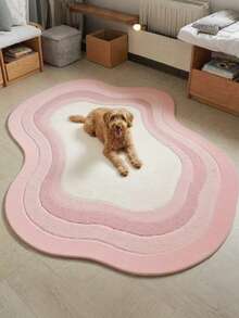 1pc 2026 New Arrival, Gradient Pink Wavy Asymmetrical Annual Ring Living Room Area Rug, Autumn Bestseller, Soft Absorbent Skin-Friendly, Suitable For Bedroom Or Living Room Decor, Holiday Gift, Bedroom Rug, Comfortable Home Accessory, Decorative Rug, Bedroom Decor, Small Rug, Rug, Home Decor, Living Room Rug, Living Room Small Rug - Multicolor - View 1