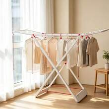 Large Wing-Shaped Clothes Drying Rack For Balconies And Courtyards, Foldable And Storage, Suitable For Indoor And Outdoor Use, Floor-Standing. - A - View 2