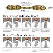 Black Base Large Gold Vintage Paisley Ascot Cravat 3 In 1 Accessory Pack,Mens Luxury Gala Stylish Complete Suit Kit - Yellow - View 5