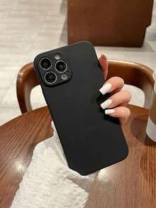 精準孔位直邊黑色純色加厚防摔透明材質手機殼保護套，適用於 iPhone 15 Pro Max、Apple P13、P14、P11、P12、XS、XR、7、8P、78GES2、A50、A12、A32、A52、A72、A51、A21S、A13、A14、S22 Ultra、S23、A33、A53、S20 FE、11 Youth、12 Pro、12/12X、Note 11、9a、9c、Polo X3 NFC、10、9、Note 9、12c、Note 11 Pro、10c、Note 8 Pro，女款軟殼防摔手機殼保護套 - 黑色 - 查看 2