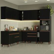 Madesa Reims 437cm Corner Complete Kitchen NN 01 - Black - View 2