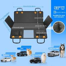 6pcs Pet Car Seat Support Boards, Dog Travel Anti-Dirt Car Back Seat Extension Mat - Black - View 2