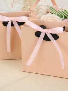 20pcs Christmas Bow Cupcake Toppers Birthday Bowknot Ribbons Coquette Red Bow High Footed Cup Balloon Wall Party Decorations Bridal Cake Dessert For Wedding Bridal Birthday Anniversary BabyShower Party Supplies,Christmas Holiday Decorations - Pink Bow - View 7