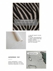 1pc Frameless Zebra Stripe Wall Art Poster Modern Black White Animal Print Decor Aesthetic Apartment Living Room Bedroom Back To School Funky Posters Dorm Essentials - Zebra Stripes - View 9
