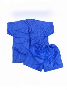 1/10pcs Spa Robe Set, Reusable Bathrobe Set, Waterproof And Breathable, Suitable For Salon Massage Travel, Protective Top And Shorts, Lightweight Body Cover-Up, Shorts, Short Sleeve - One Size - View 8