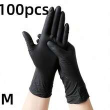 [Free Shipping] 20/100pcs Nitrile Gloves, Cleaning Gloves,Dishwashing Gloves,Household Cleaning Gloves,Disposable Nitrile Gloves,Black Gloves Disposable Nitrile Gloves Household Nitrile Gloves Powder-Free Nitrile Gloves Touchscreen Compatible Gloves - Black - View 11
