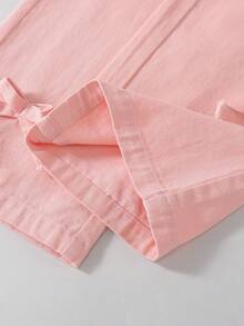Girls Big Tween Girl Sweet Cool 3D Bow Pink Loose Wide Leg Denim Jeans Casual Long Pants - Pink - View 7