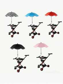 1pc Universal Portable Bicycle Umbrella, Rainproof, Sunproof, 360° Rotating, UV Protection - Multicolor - View 2