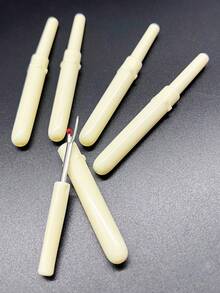 5 piezas Descosedor profesional blanco - Descosedor pequeño afilado y duradero, sacahilos accesorios de costura DIY, herramientas para punto de cruz, bordado y manualidades, cortahilos pequeño - removedor de suturas blanco - Ver 5