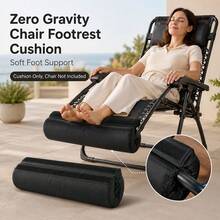 Zero Gravity Chair Footrest Pad, Soft Recliner Footrest Pad With Hook And Loop Strap, Oxford Cloth EPE Foam Foot Support, Suitable For Outdoor Leisure Chair, Patio Lounge Chair, Camping Chair, 40/50cm, Pad Only - Multicolor - View 3