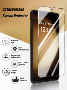 Gorilla Hero 4 件 Galaxy A54 屏幕保护膜，高清钢化玻璃，防刮，超透明，逼真色彩，兼容 Galaxy A54/A14/S23 FE/S24 FE/A34/A15/A05s/A06/A25/A35/A55/A16/A26/A36/A56 生日、家人、朋友礼物手机屏幕保护膜，手机配件防水防震防摔防摔防指纹全覆盖 - 無色 - 查看 3