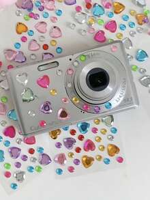 Mini Rhinestone Stickers - Self-Adhesive Multi-Color Mixed Shapes (Heart, Star, Flower) Suitable For DIY Crafts, Nail Art, Face And Body Decoration - Shiny Acrylic Rhinestones For Jewelry Making, Hair Accessories, Craft Supplies, Handmade Decor - View 6