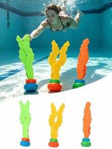 3/1pc Set - Summer Pool Party, Diving Games, Pool Game Gift Set, Summer Underwater Pool Gift, Colorful Summer Gift Set, Water Fun Pool Games, Underwater Seaweed Is The Best Summer Party Gift, Pool Party Game First Choice, Fun Pool Games. Diving Seaweed Game Set - Swimming Training Games - Underwater Diving Balls - Underwater Pool Seaweed Games - Multicolor - View 5