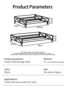 Under Bed Sliding Shoe Rack With Wheels, Space-Saving Shoe Storage Organizer For Dorm, Home And Sofa, Slanted Design To Prevent Shoes From Getting Stuck - View 9