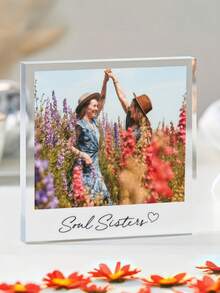 Custom Acrylic Photo Plaque, Suitable For Sisters, Friends, Brothers Or Friends, Personalized Commemorative Photo Customization, Acrylic Photo Decor, Graduation Gift, Home Decor, Holiday Decor - Multicolor - View 3