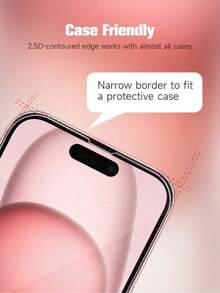 ZYONS 3片裝防摔鋼化玻璃螢幕保護貼，相容 iPhone 18 Pro Max/18 Pro、17、16、15、14、13、12、11、Xr、Xs、X、7、8，手機螢幕保護貼，日常保護必備，適用辦公室、居家，手機配件，防水鋼化玻璃，防震、防摔、防刮 - 無色 - 查看 2