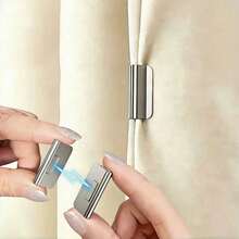 1/5/10 Pairs Strong Magnetic Blackout Curtain Clips, No-Sew Curtain Gap Fixing Buckles, Reusable Multi-Function Curtain And Clothing Fasteners, Non-Damaging Clips, Suitable For Living Room, Dorm, Apartment - Fastener - View 9