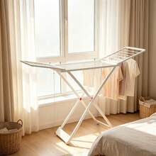 Large Wing-Shaped Clothes Drying Rack For Balconies And Courtyards, Foldable And Storage, Suitable For Indoor And Outdoor Use, Floor-Standing. - A - View 6