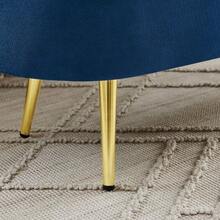 Multifunctional Storage Bench, Soft Chenille Fabric, Wooden Legs, Solid Wood Frame, 20L Storage Space, 110x40x42cm, For Bedroom, Living Room, Shoe Bench, Hallway - 寶藍色 - 查看 10