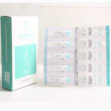 TJ Artist 20pcs/Box Professional Disposable PMU Tattoo Needles Round Liner 1RL 3RL 5RL 0.18mm 0.3mm 0.35mm For Microblading Eyebrows And Small Tattoos - Green - View 10