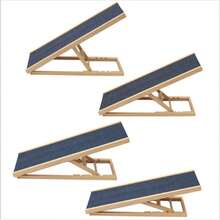 4 Adjustable Height Dog Car Ramp For High Bed Couch SUV Car, Wooden Pet Ramps For Small Medium Large Dogs, Folding Dog Ramp Ladder, Portable Lightweight Dog Stair Step, 30/40/50/60cm Height - L - View 4