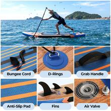 Stand Up Paddling Board 305cm Adults Inflatable Stand Up Paddle With All Accessories, For All Skill Levels, 200kg Load Capacity For 2 People - Brown Wood Grain Color - View 5