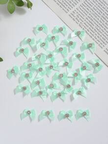 50pcs 2.5cm Mini Satin Ribbon Bows With Rhinestones, Multicolor Small Decorative Bows For DIY Hair Accessories, Doll Dressing, Gift Wrapping - View 19