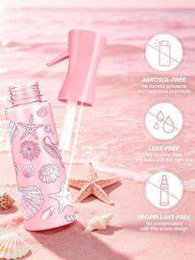Shell Pattern Transparent PET Refillable Travel Spray Bottle - Multi-Functional Fine Mist Spray Bottle For Travel, Can Be Used As Makeup Remover Dispenser, Reusable Hair Spray Bottle And Continuous Sprayer, Suitable For Hair Styling, Cleaning And Facial Moisturizing - Multicolor - View 7