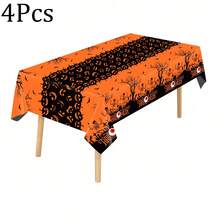 1件/4件/套萬聖節桌布 桌巾 適用於萬聖節派對室內外餐桌裝飾 - 多色 - 查看 12