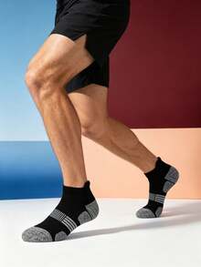 1/3/5/10/20 pares de calcetines cortos cómodos para hombre con base gris + combinación de negro y blanco, adecuados para varios tipos de zapatos y ocasiones, deportes al aire libre, deportes de interior, correr y caminar - Multicolor - Ver 7