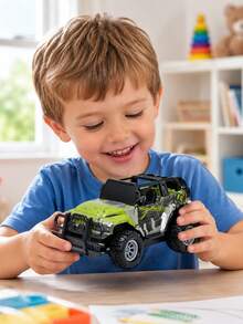 兒童遙控越野車 4WD 男孩生日禮物玩具車 兒童玩具 遙控車 遙控卡車 兒童RC卡車 女孩玩具 RC漂移車 遙控 兒童年終禮物 遙控車 - 彩色 - 查看 9