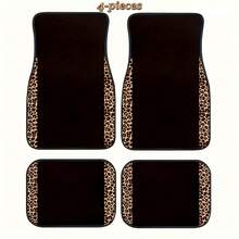 4pcs/2pcs Black Leopard Print Car Floor Mats, Made Of Non-Slip Polyester Fiber, Suitable For The Interiors Of Sedans, SUVs, Trucks And Other Vehicles, Car Accessories. - Floor Mats - View 13