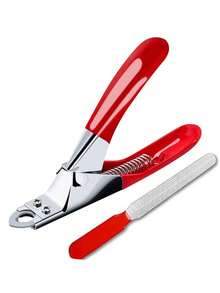 Stainless Steel Pet Nail Clippers With Free Nail File, 9mm Wide Cutting Mouth Sharp Blades Non-Slip Handle Professional Dog Cat Claw Trimmer For At-Home Grooming - single hole - View 9