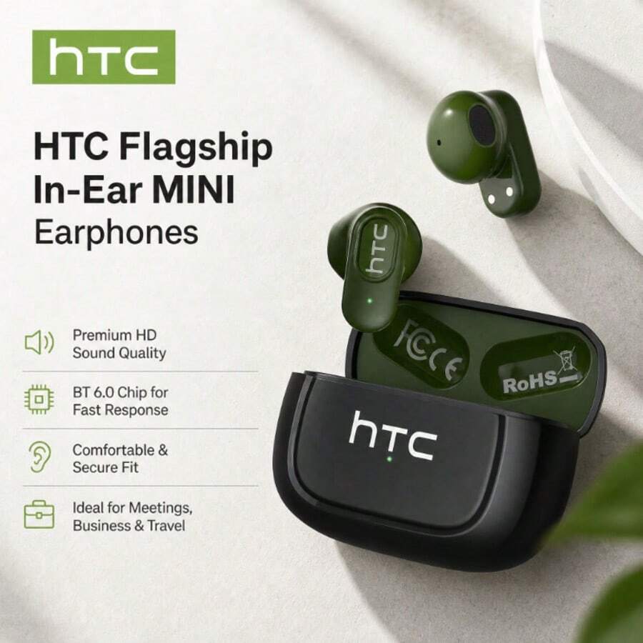 【迷你耳机】HTC NE51 全新迷你入耳式耳机,3D环绕立体声,兼容多种设备,4小时续航,适用于运动、办公、游戏等多种场景 - 查看 1