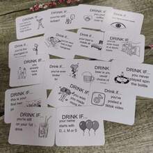 Drinking Game, Bachelorette Party Game, Bridal Shower Game, Adult Fun Cards, Bachelorette Weekend Party, Party Supplies, Portable Cards. Bachelorette Party Drinking Game Cards, Adult Games - Black - View 6