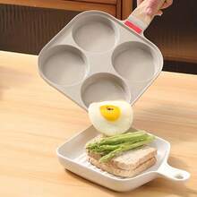 4-Piece Non-Stick Egg Pan And Granite Egg Pan Set, Multi-Functional Breakfast Pan, Suitable For Frying Eggs, Pancakes, Plett, Crepes, Compatible With Gas And Induction Stoves - View 10